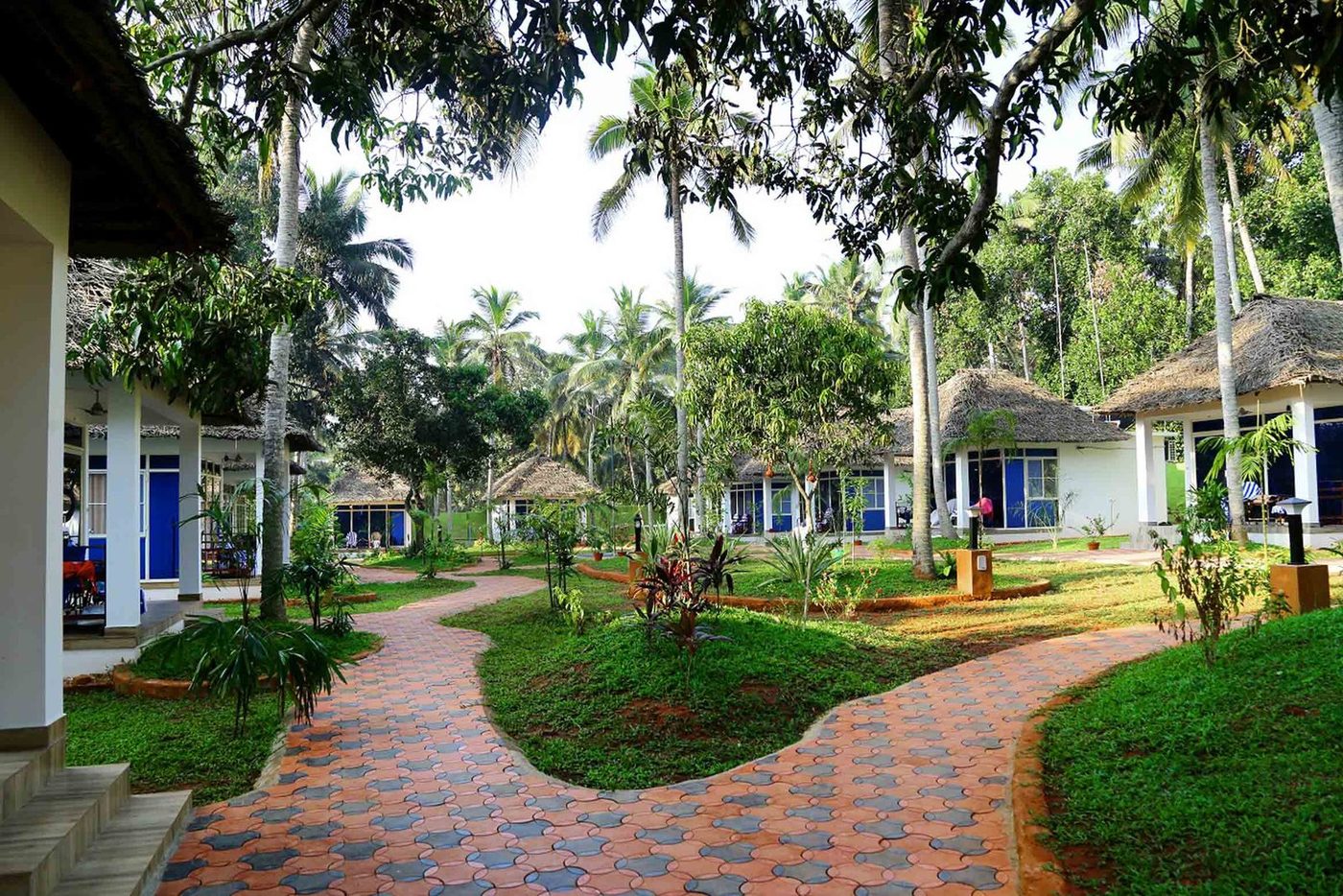 Garden Pathways Between Guest Cottages At Dr. Franklin’s Panchakarma Institute
