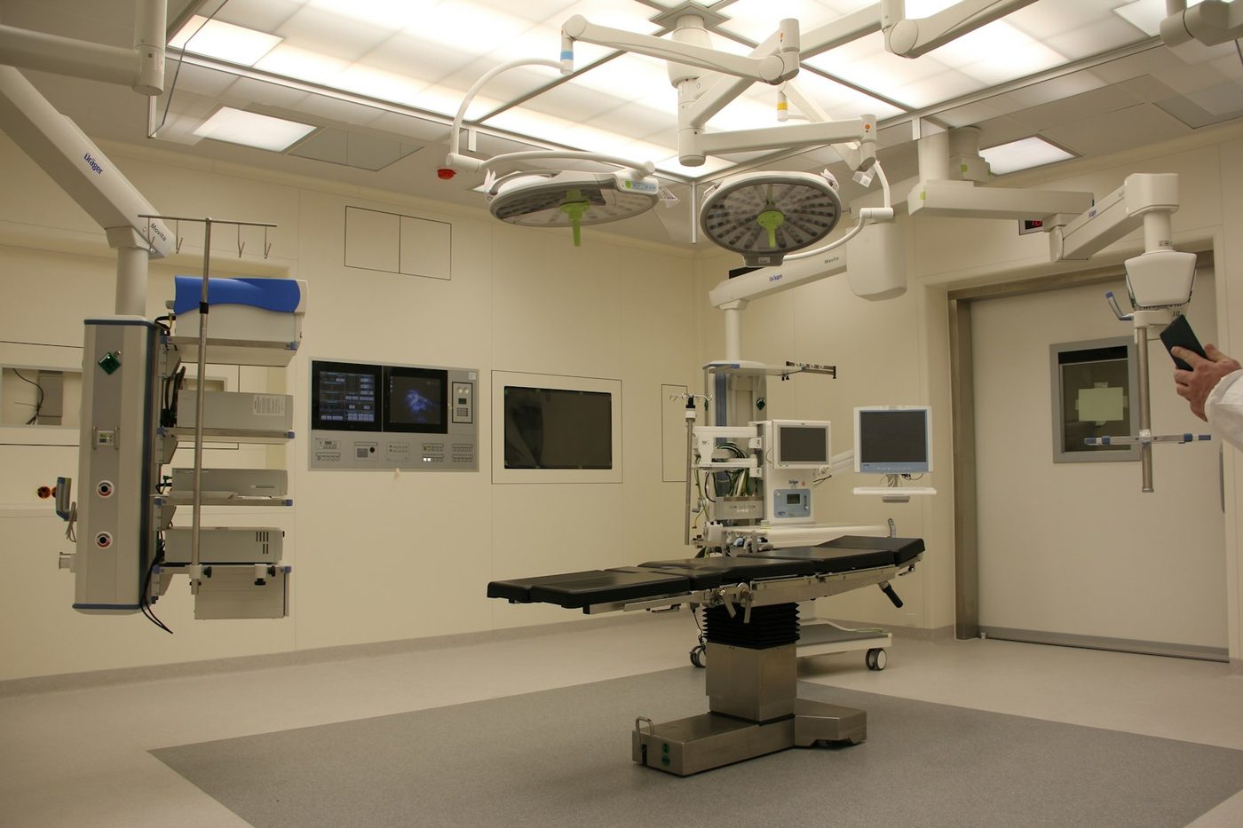 A modern, fully equipped operating theatre of the kind used at accredited hospitals in India