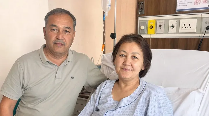 Ms. Aigerim Akhmetova From Kazakhstan After VATS Lung Cancer Surgery In India