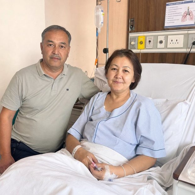 Ms. Aigerim Akhmetova From Kazakhstan After VATS Lung Cancer Surgery In India
