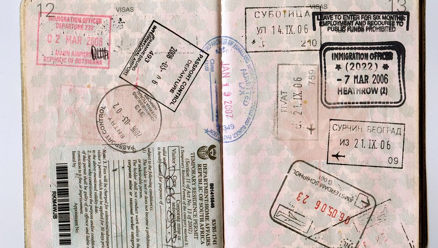 Passport Pages Filled With Visa And Immigration Stamps