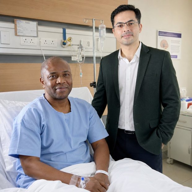 Mr. Tendai Moyo From Zimbabwe After Brain Tumor Surgery In India